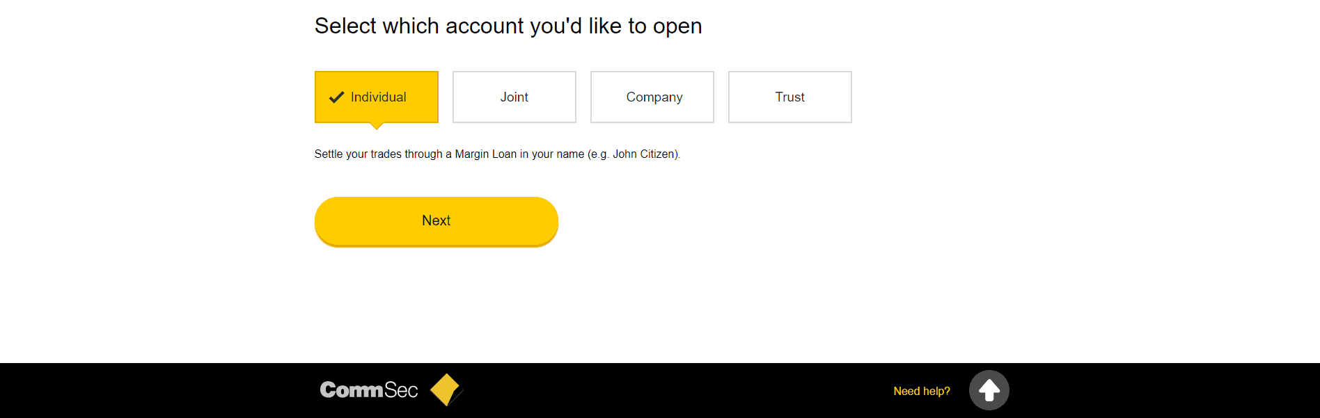CommSec Review account types